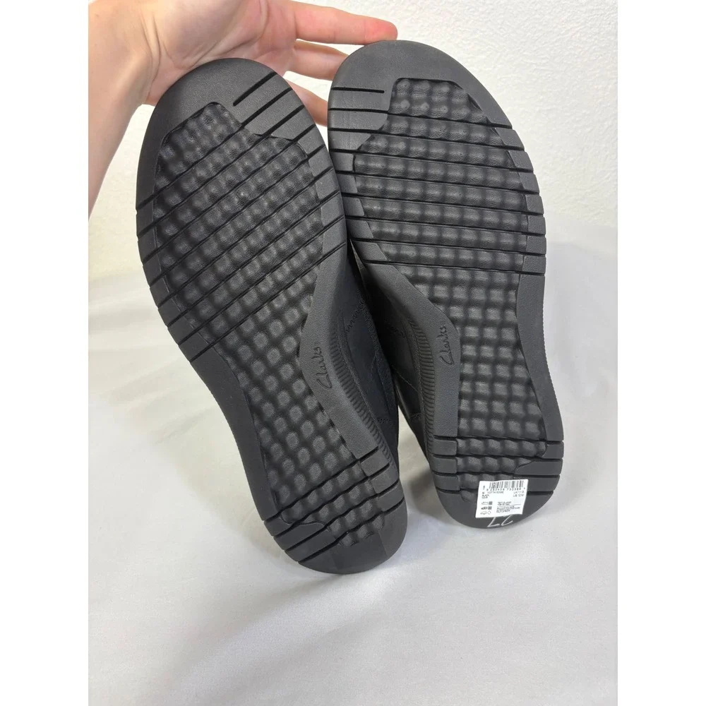 NEW Clarks Cloudsteppers Votta Edge Comfort Walking Shoes Men Size 12 Black